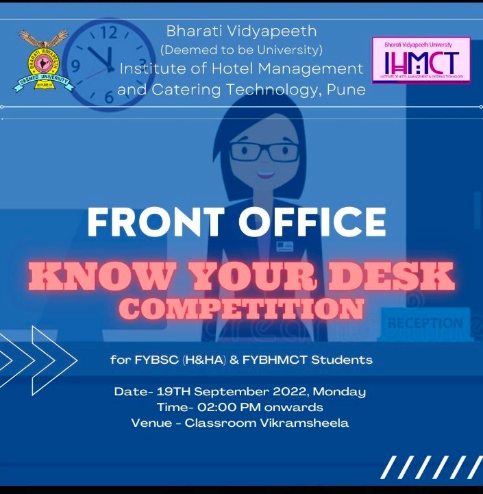 "Front office - Know your Desk Competition" 