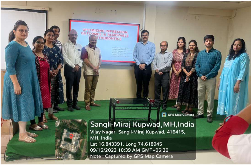 CDE program on “Optimizing Impression Outcomes in Removable Prosthodontic”