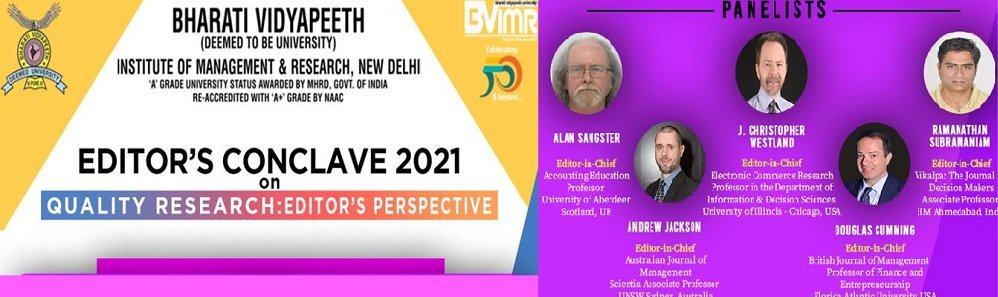 “Editor’s Conclave” on the theme “Quality Research: Editor’s Perspective”