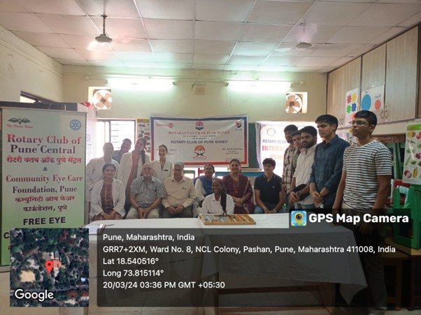 School screening eye camp at N.C.L. Modern High school and junior college