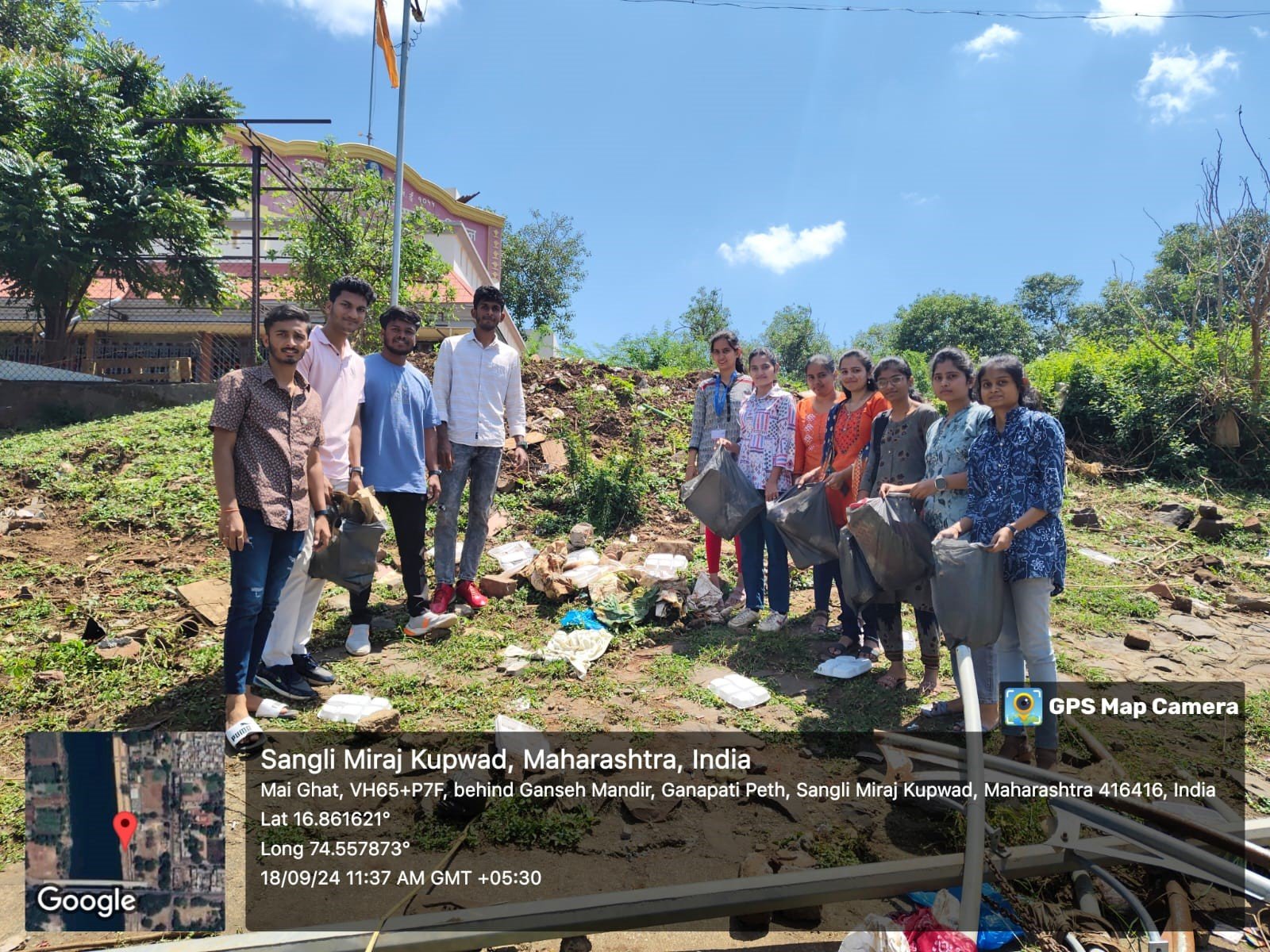 NSS Cleanliness Drive at River Krishna, Sangli