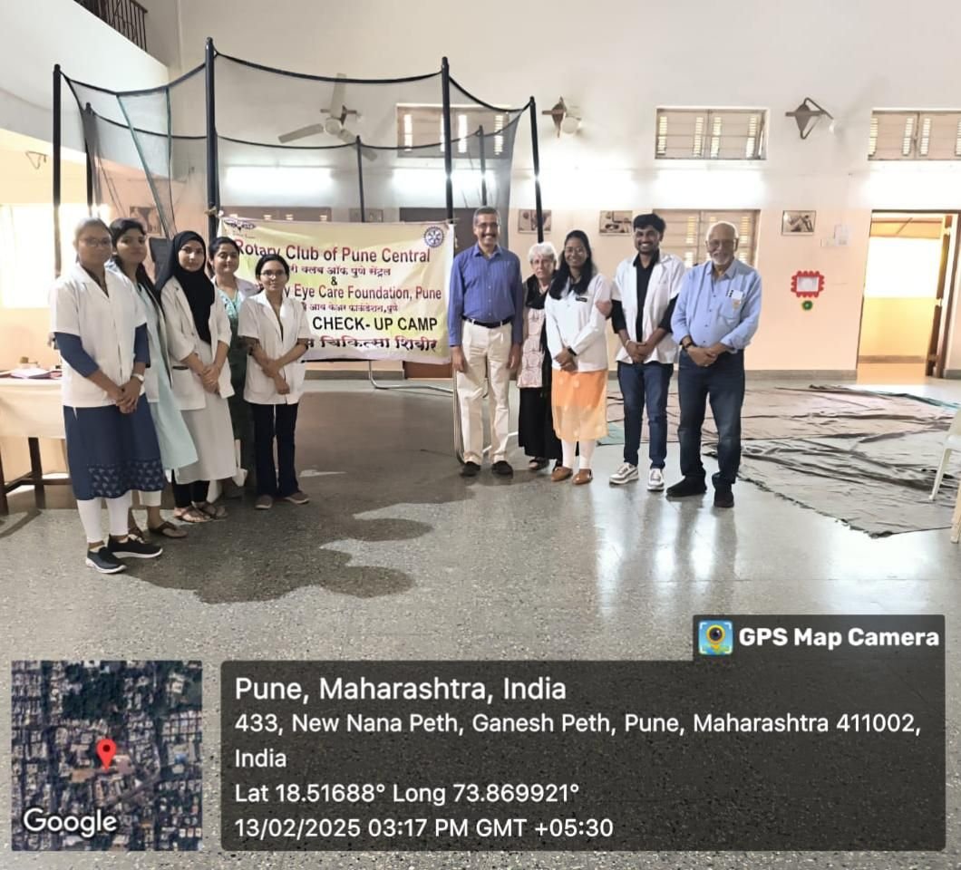 Eye camp organized at St. Claire’s Girls high school Nana Peth, Pune