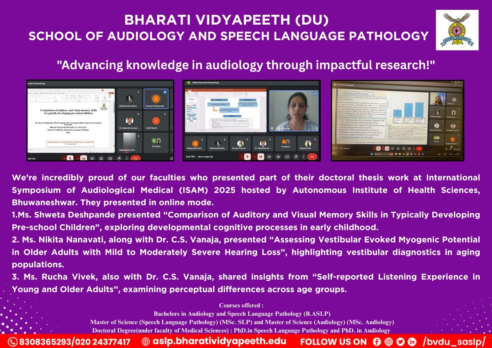 School of Audiology and Speech Language Pathology, Pune 3