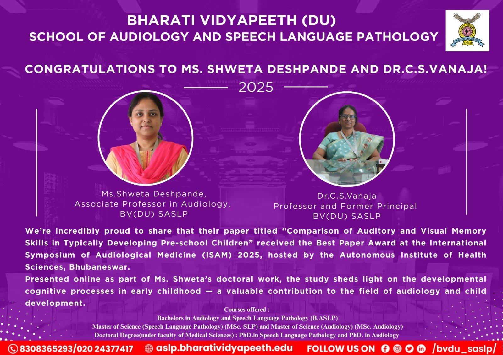 School of Audiology and Speech Language Pathology, Pune 4