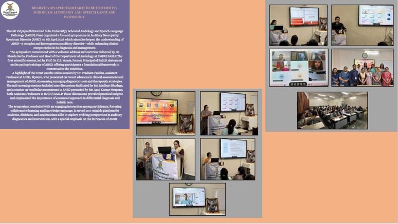 Focused Symposium on Auditory Neuropathy Spectrum Disorder (ANSD)