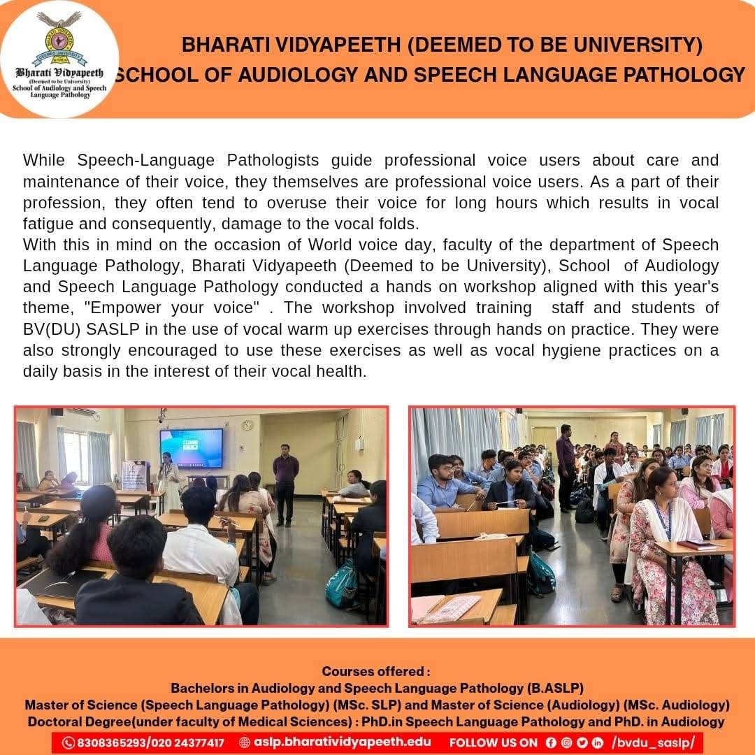 World Voice Day Workshop