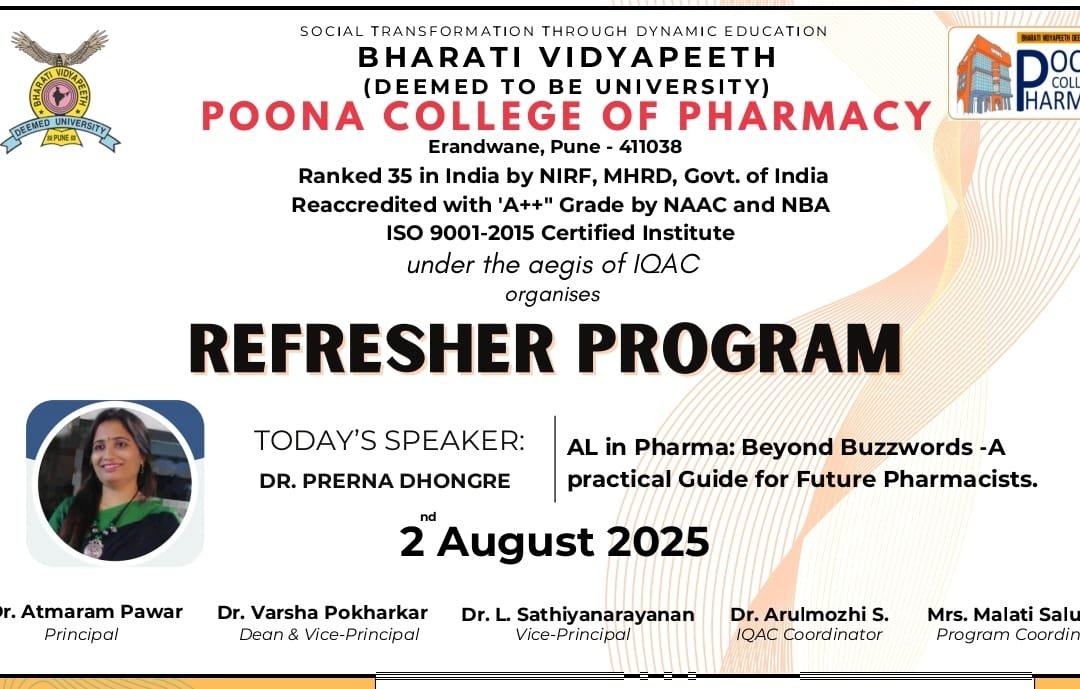 Refresher Program T Y BPharm 2025